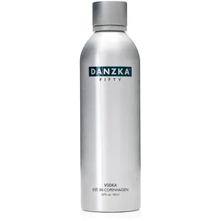 DANZKA Fifty Premium Vodka, 50% vol., 1 L, 6-fach Destilliert | 100 % volles Weizenkorn, Skandinavische Herstellung, Unzerbrechliche Aluminiumflasche, Pur oder als Cocktail-Basis
