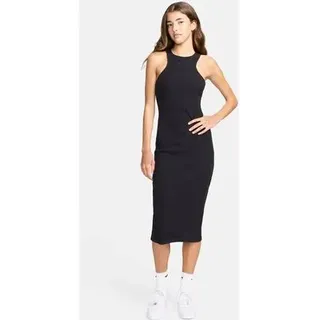 NIKE Damen Sportanzug Sportswear Chill Knit Ribbed Midi, Größe S in Schwarz BLACK/BLACK