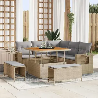 vidaXL Gartenlounge-Set 8-tlg. beige