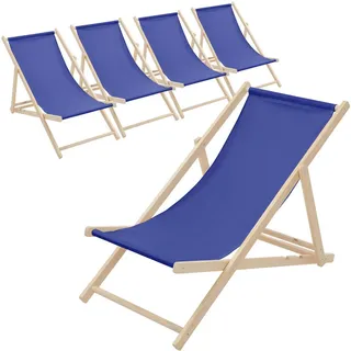 ECD Germany Sonnenliege 100 x 83 x 100 cm Blau
