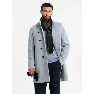 Ombre Clothing Herrenmantel Bilical hellgrau XL - Grau - XL