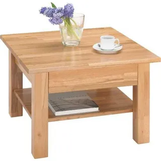 Linea Natura Couchtisch, Buche, Holz, Kernbuche, vollmassiv, 1 Schublade(n) Schubladen, quadratisch, eckig, 70x45x70 cm, Stauraum, Wohnzimmer, Wohnzimmertische, Couchtische, Couchtische mit Stauraum