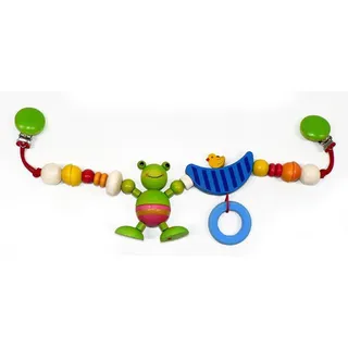 HESS SPIELZEUG Kinderwagenkette Babyspielzeug Kinderwagenkette Frosch mit Ente BxLxH 520x40x100mm NEU bunt