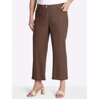 sheego Leinen-Mix-Hose klassisch Braun 50