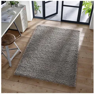TaCa Home Langflor-Teppich Shaggy Teppich Langflor, quadratisch, Höhe: 35 mm, Wohnzimmer Schlafzimmer Kinderzimmer, Anthrazit - 250 x 250 cm grau quadratisch | 250 cm x 250 cm x 35 mm