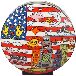 Göbel James Rizzi - Living in The USA Bunt Vase Goebel 26103091 New York aus hochwertiges Porzellan, Mehrfarbig, L/B/H cm: 30.00 / 15.00 30.00