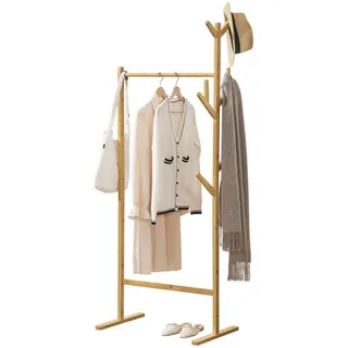 [en.casa] Garderobenständer Nordreisa 65 x 40 x 170 cm Beige