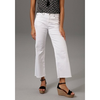 Aniston CASUAL 7/8-Jeans mit leicht ausgefranstem Beinabschluss weiß 38