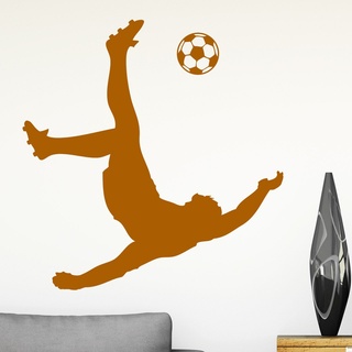 DESIGNSCAPE® Wandtattoo Fußball Artist Fallrückzieher | Farbe: grasgrün | Größe: mittel (87 x 90 cm)