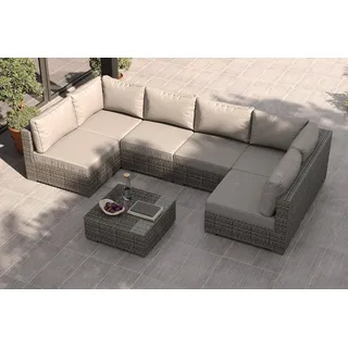 OUTFLEXX Tiago Gartenlounge für 6 Personen, langlebiges Material, robust, witterungsbeständig