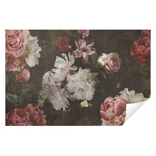 Wallarena Fototapete Blumen Rose 3D Rosa Vintage Vlies Tapete Wohnzimmer Schlafzimmer, Glatt, Blumen, Tapete inklusive Kleister Vliestapete Motivtapete 3.12 m x 2.19 m