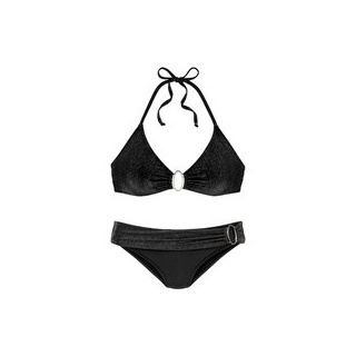 JETTE Triangel-Bikini Damen schwarz Gr.38 Cup C/D