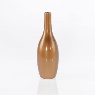 Moderne Dekovase Blumenvase Flaschenvase Vase aus Keramik Kupfer 11x32 cm