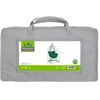 Dehner Gartenmöbel-Schutzhülle Abdeckhaube für Hängesessel Chicago, 161 x 130 x 84 cm, Polyester, wasserabweisende Abdeckplane mit UV-Schutz 50+ grau