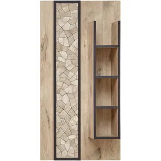 Uno Wandregal 60 x 20 x 120 cm Schwarz