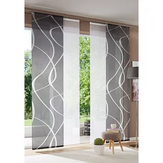Neutex for you! Rumbek Schiebegardine Klettband 57 x 245 cm Grau 1 St