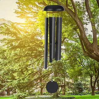 Victop Große Windspiele im Freien, 80cm Memorial Windspiel 5 Metallröhren Angenehme Melodie Klassisches Retro Dekor Klangspiele für Garten, Indoor, Hof, Hinterhof Dekoration