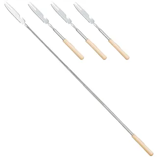 4er-Set 3in1-Teleskop-Messer, Grillgabel & Flaschenöffner, bis 69,5 cm