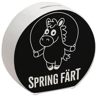 speecheese Spardose Spring Färt Spardose Pferd mt Springseil Cartoon