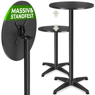 Tectake Bistrotisch 67 x 115 x 67 cm Grau