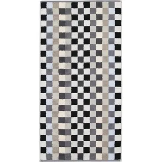 CAWÖ Unique Karo 942 Handtuch 50 x 100 cm anthrazit