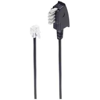 ShiverPeaks Fax Anschlusskabel [1x TAE-N-Stecker - 1x RJ11-Stecker 6p2c] 3m Schwarz