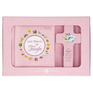 Liebe Wünsche zur Taufe: Geschenkset rosa