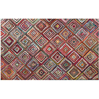 Teppich bunt 140 x 200 cm Hochflor KAISERI