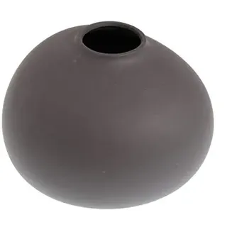 Storefactory - Vase - Källa Bullig - Schwarz - Keramik - organische Form - Maße (DxH): 13 x 17 cm