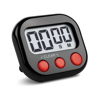 Eieruhr Digital, Küchentimer, Digital Timer für Küche, Schule, Büro oder Freizeit, Kurzzeitwecker Digital mit Einstellbarer Lautstärke, gut lesbarem Display und Flexibler Befestigung