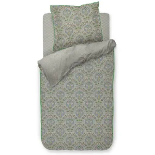 PiP Studio Bettwäsche Alba Blau, Perkal, 2 teilig, Blüten, Floral, Blumen blau|bunt