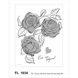 Sanders & Sanders Wandtattoo Grau, und Weiß 65 x 85 cm, 600299