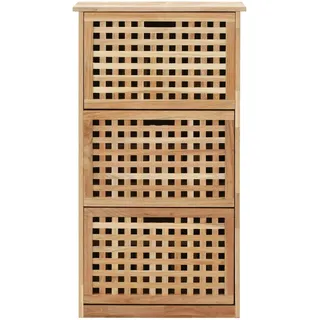 vidaXL Schuhschrank 55 x 20 x 104 cm Walnuss Massivholz