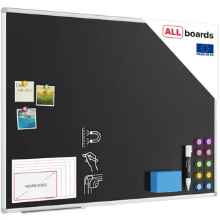 ALLboards Kreidetafel 120 x 90 cm Schwarz