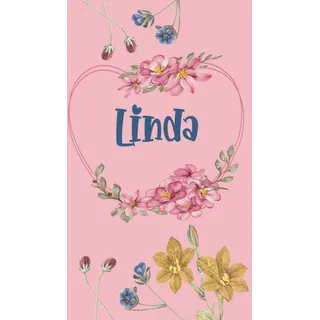 Linda: Schönes Geschenk Notizbuch personalisiert mit Namen Linda, perfektes Geburtstag für Mädchen und Frauen 6x9 Zoll,110 Seiten