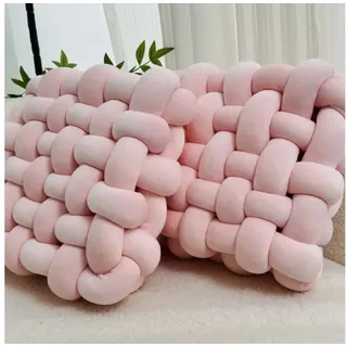 Norvéa Home Dekokissen Knotenkissen, Super weiches Füllmaterial, langlebig rosa