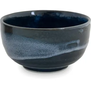 UMI Matchaschale aus Japan Matcha Schale Keramik Teeschale blau schwarz Ø 13 cm, H 7 cm