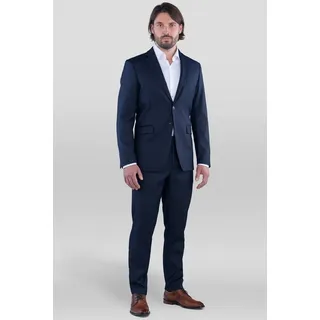 SANDER STELLAN Anzug Herren Business Anzug Slim Fit mit Kleidersack (Anzug Set, 2-tlg., Sakko und Hose) festlich, elegant, modern blau 56