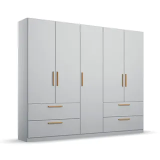 rauch Drehtürenschrank "Skandi" 5-türig - 226x54x210cm - braun -