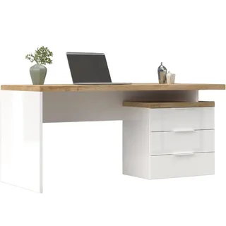 Home Affaire Schreibtisch Easy Weiß / Eiche
