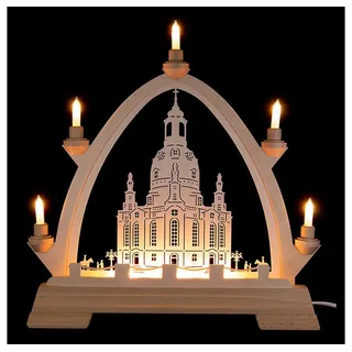 Kunstgewebe Taulin Schwibbogen Gotischer Bogen Frauenkirche (42x42,5cm) von Kunstgewerbe Taulin
