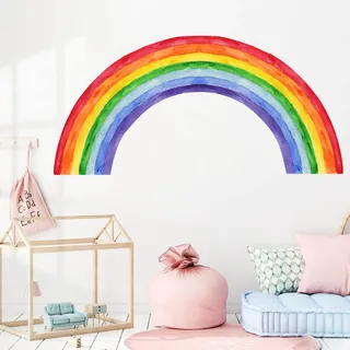Wandtattoo Regenbogen Wandsticker Kinderzimmer Mädchen Wandaufkleber Groß Regenbogen Deko Kinderzimmer Wanddeko Schlafzimmer Babyzimmer Kinderzimmer