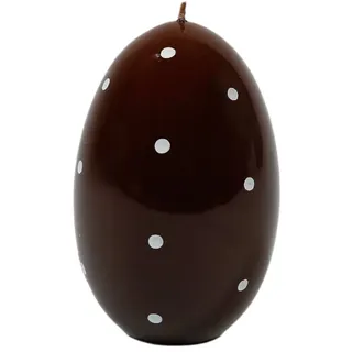 RAK Kerze Osterei Deko Osterkerze 322 kleines Ei braun Punkte weiß 60/90