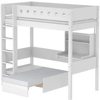 Flexa Hochbett White Casa 90 x 200 cm Lack Weiß