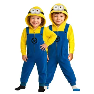 United Labels® Jumpsuit Minions Jumpsuit mit Kapuze Overall Onesie Einteiler bunt 134-140
