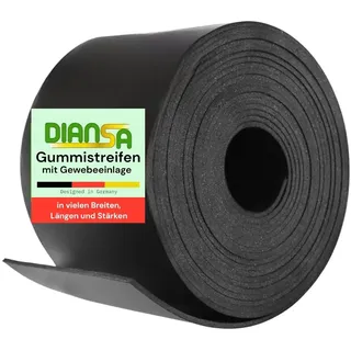 Gummistreifen mit Gewebe in vielen Längen, Breiten und Stärken Hartgummi Vollgummi Gummiauflage Gummiplatte Gummimatte Industriequalität (1500x100x3mm)