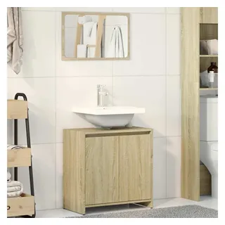 vidaXL Badmöbel-Set Sonoma-Eiche 2-tlg. Braun