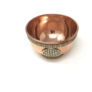 Kupfer-Altarschale 7,6 cm mit Mitgefühls-Design | Räuchergefäß, Deko-Schale