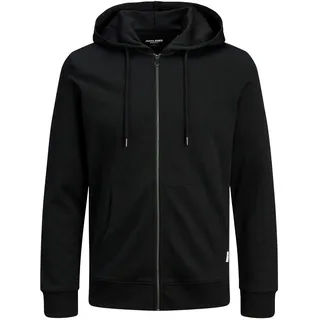 JACK & JONES Basic Reißverschlusspullover Black / Regular Fit S