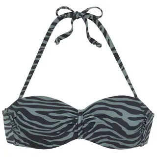 VENICE BEACH Bikini-Top Damen Schwarz/Mehrfarbig 38 Cup B